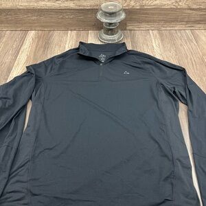 Paradox Men's Black Long Sleeve Quarter-Zip Shirt